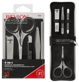 Revlon Men's Grooming Kit, Nail & Facial Hair Care Travel Kit, 1 Pack