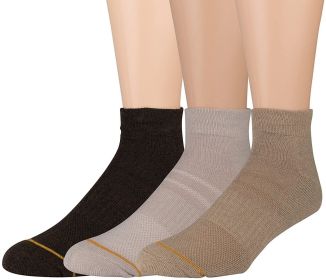 3 Pair Uptown Low Cut Gold Toe Men's Assorted Socks