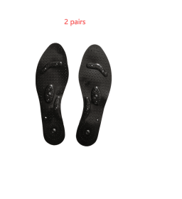 Magnet Magnetic Plus Elastomer Transparent Silicone Massage Insole Health Massage Insole Magnetic Therapy Anti-fatigue (Option: Female Black 2pcs)