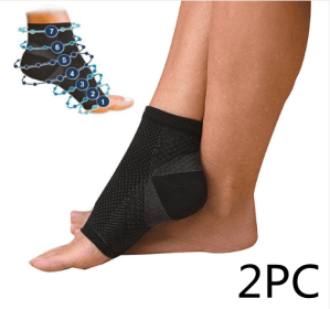 Men Women Anti Fatigue Compression Foot Sleeve Foot Ankle Compression Socks (Option: S M-02×2pcs)