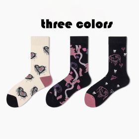 3 Pairs Colorful Compression Running Socks For Men Crew Athletic Hiking Wicking Anti Blister Cushioned Anti-odor And Breathable For Running Hikin (Option: Men)