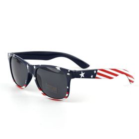 American Flag Sunglasses, 4th of July Decorations Frame Sunglasses for Women Men Teens (Color: B)