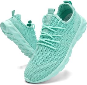 2022 Summer men's casual shoes light sneaker white large size outdoor breathable mesh fashion sports black running tennis shoes (Shoe Size: 42, Color: Green)