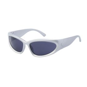 New Amazon Explosive Personality Cycling Sports Sunglasses Men's Wholesale UV Protection Sunglasses Women's Trend (Color: C12 pearl silver 3 gray)