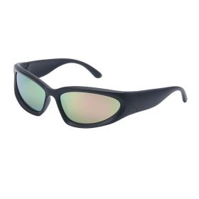 New Amazon Explosive Personality Cycling Sports Sunglasses Men's Wholesale UV Protection Sunglasses Women's Trend (Color: C3 Sand Black True Powder Mercury)