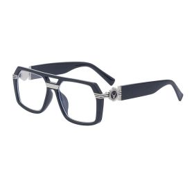 Large frame sunglasses men's trendy fashion sunglasses women's UV protection new glasses wholesale (Color: C23 black anti-blue light)