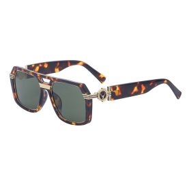Large frame sunglasses men's trendy fashion sunglasses women's UV protection new glasses wholesale (Color: C4 Douhua G15)