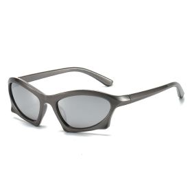 New Punk Style Small Frame Sunglasses Men Wholesale Amazon Trend Small Frame Cycling Sunglasses Women (Color: C5 Gun White)
