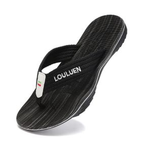 Men's slippers; fashion anti-slip flip-flops; and outdoor men's sandals and slippers. (colour: black, size: 41)