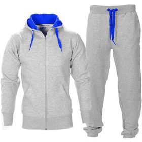 Men's Casual Two-Piece Suits Slim Fit Hip-Hop Hoodie Pants Tracksuits Running Clothes (size: L)