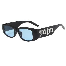 1/2pcs Vintage Small Frame Square Sunglasses Women Men Fashion Luxury Brand Designer Trend Punk Hip Hop Sun Glasses Female UV400 (Lenses Color: blue 1pcs, Frame Color: AS Picture)