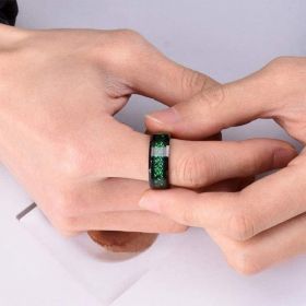 Daily Jewelry Make You Fashionable Men's Simple Dragon Stainless Steel Ring Men's Fashion Green Dragon Ring (Ring Size: 9)