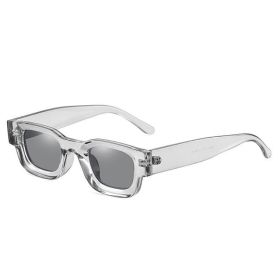 Ins Polarized Sunglasses Fashion Small Square Women Retro Punk Shades UV400 Men Trending Sun Glasses Popular (Lenses Color: Sliver, Frame Color: AS Picture)