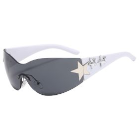Oversized Fashion Frameless Sun Glasses for Women Men (Color: style 1)
