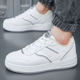 New men's fashion board shoes casual shoes small white shoes comfortable men's shoes casual sports shoes (Color: Gray, size: 44)