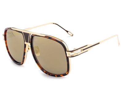 Retro Steam Punk Sunglasses Round Steampunk For Women Men (Color: Local Tyrant Gold)
