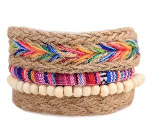 Leather Bracelet Men Multilayer Bead Bracelet Punk Wrap Bracelets for Women Vintage punk Men Jewelry (style: 11)