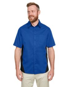 Men's Tall Flash IL Colorblock Short Sleeve Shirt - BLACK/ TM ORANGE - 2XT (Color: TR ROYAL/ BLACK, size: LT)