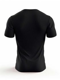 Canvas Shoe Pattern Printed Men's Creative Top, Casual Short Sleeved Round Neck T-shirt, Summer Outdoor Men's Clothing (Color: Black, size: S)