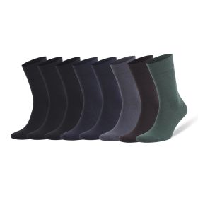 8 Pairs Bamboo Rayon Dress Socks for Men Premium Odor Free Trouser Socks Shoe Size 8 to 11.5 (style: Style 6)
