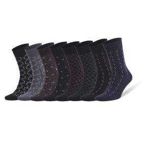 8 Pairs Bamboo Rayon Dress Socks for Men Premium Odor Free Trouser Socks Shoe Size 8 to 11.5 (style: Style 4)