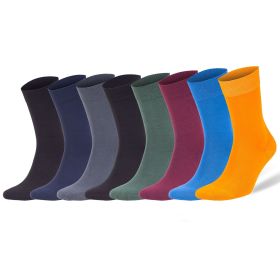 8 Pairs Bamboo Rayon Dress Socks for Men Premium Odor Free Trouser Socks Shoe Size 8 to 11.5 (style: Style 3)
