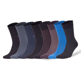 8 Pairs Bamboo Rayon Dress Socks for Men Premium Odor Free Trouser Socks Shoe Size 8 to 11.5 (style: Style 1)