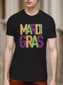 Men's 100% cotton Themed Pattern T-Shirt - Comfortable, Stylish, and Versatile.Comfy Clothing for For Daily Wear And Vacation Resorts. (Color: Black, size: M)