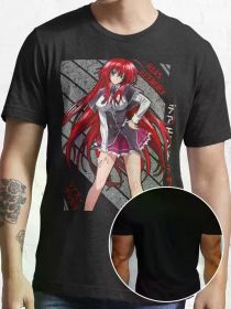 Rias Gremory - High School DxD Essential T-Shirt mens clothes gifts for men (Color: Black, size: XXL)