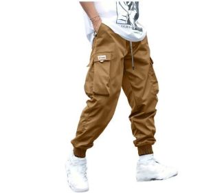 Oversized Cargo Multi-pocket Men's Casual Pants (Option: Dark brown1-S)
